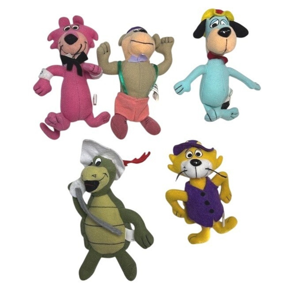 Lot of 5 Dairy Queen Hanna-Barbera Plush Toys Vintage Cartoon Characters